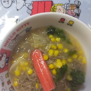 インスタント利用❤醤油ラーメンを味噌ラーメン風に♪